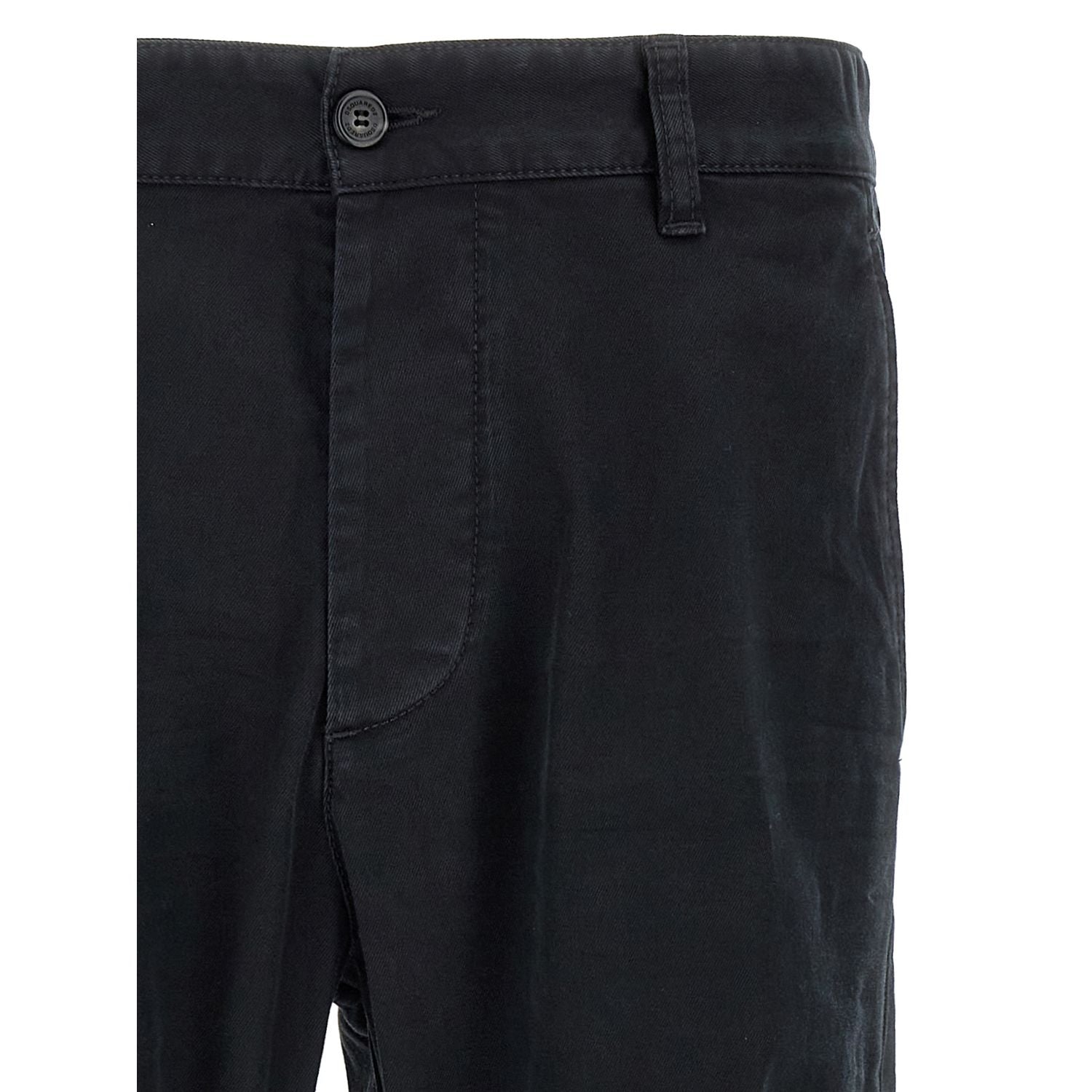 Dsquared² Black Cotton Chino Pants