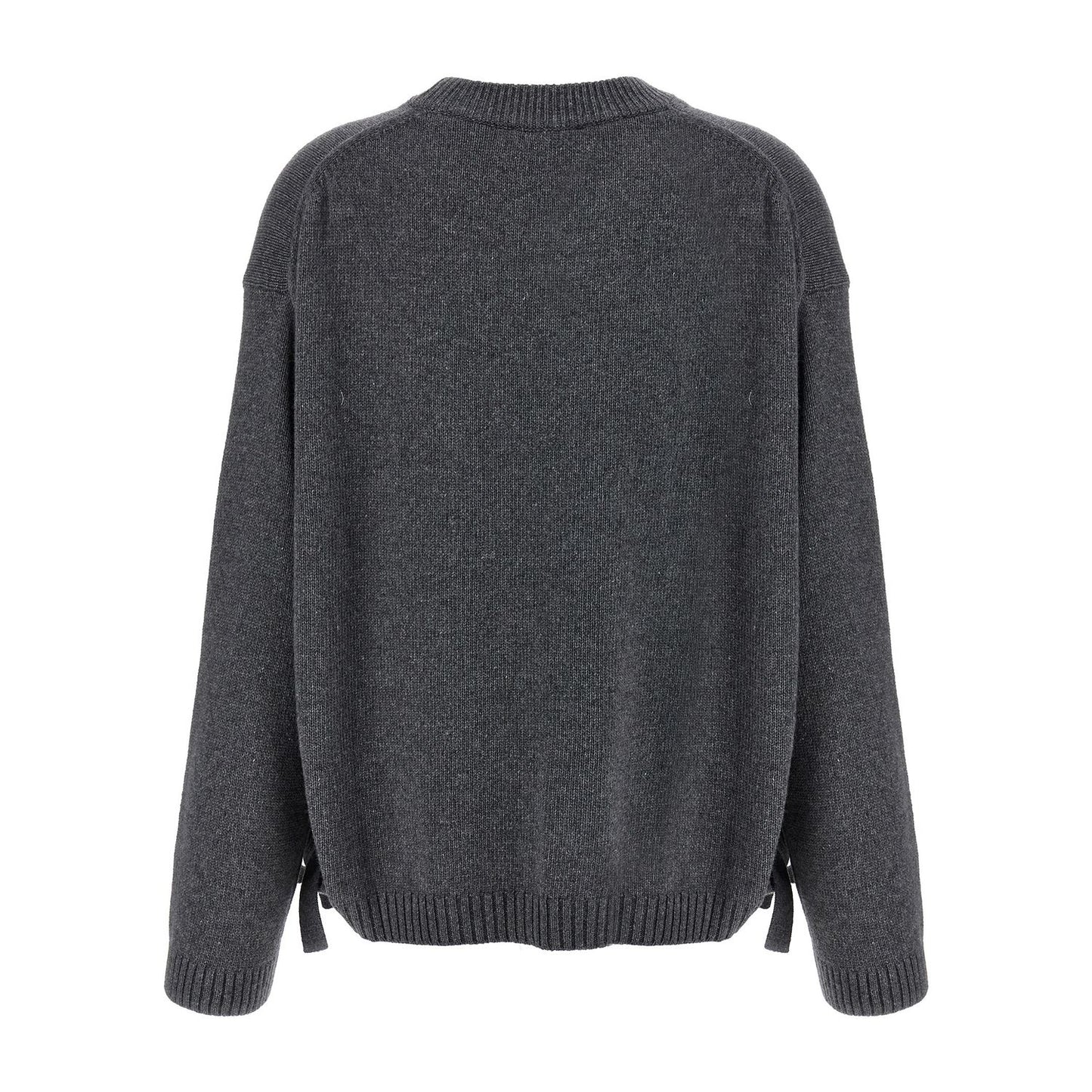 Ganni Gray Wool Cardigan