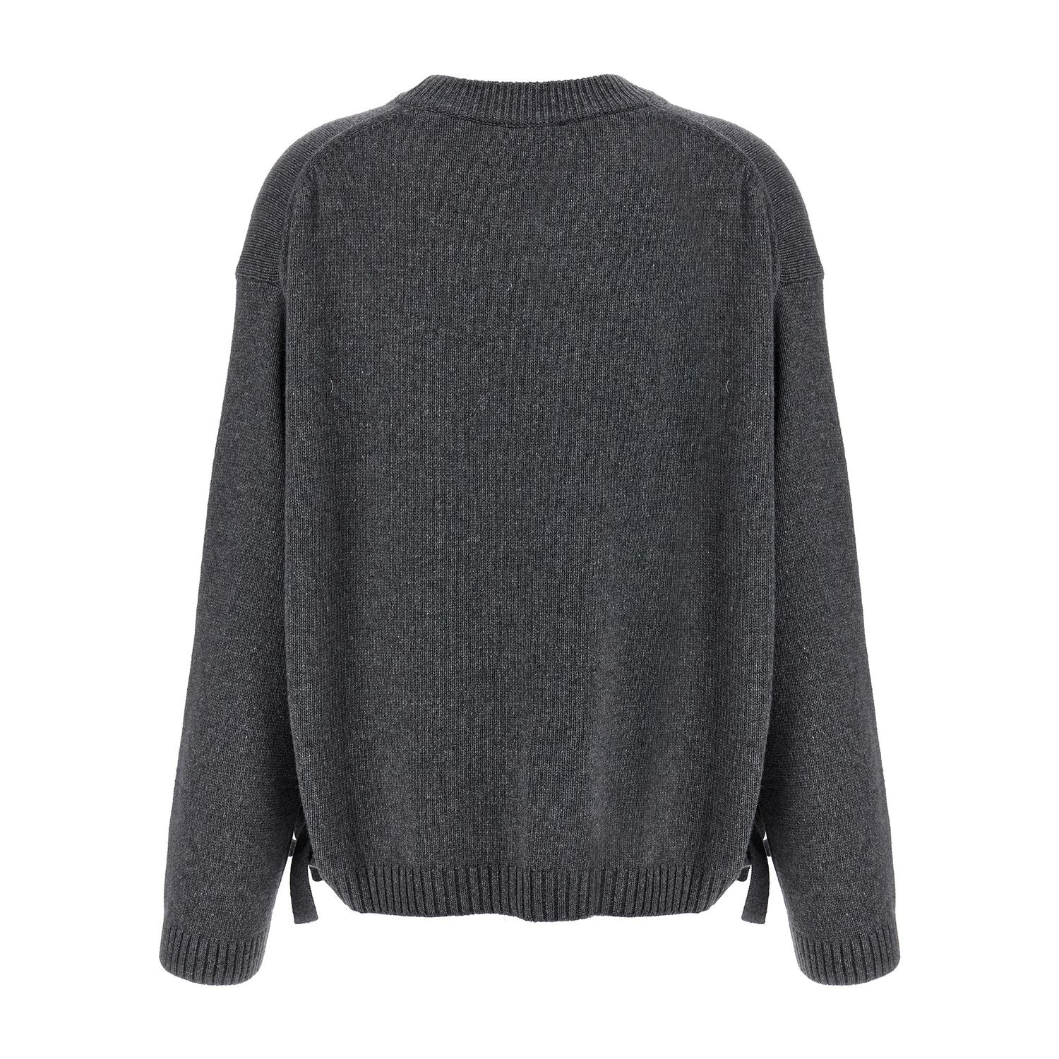 Ganni Gray Wool Cardigan