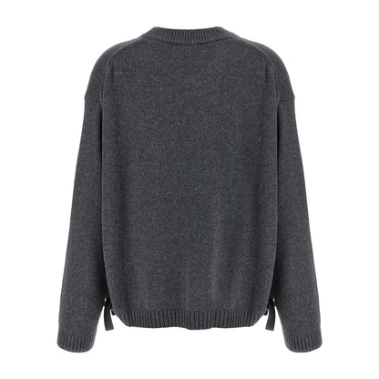 Ganni Gray Wool Cardigan
