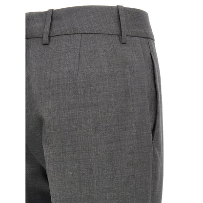 Ermanno Scervino Gray Virgin Wool Dress Pants