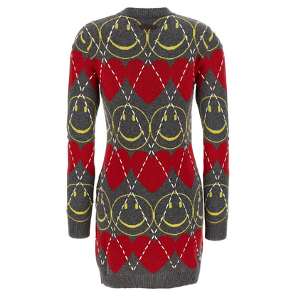 Moschino Multicolor Wool Short Dress