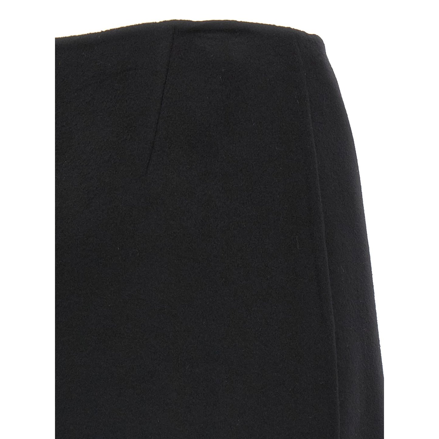 Ermanno Scervino Black Virgin Wool Long Skirt