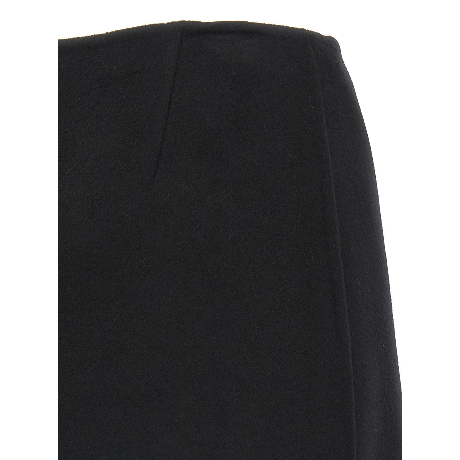 Ermanno Scervino Black Virgin Wool Long Skirt