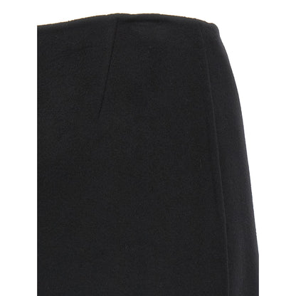 Ermanno Scervino Black Virgin Wool Long Skirt