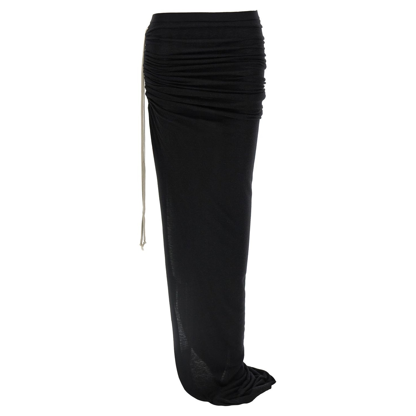 Rick Owens Black Wool Mini Skirt