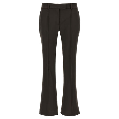 The Attico Brown Virgin Wool Flared Pants