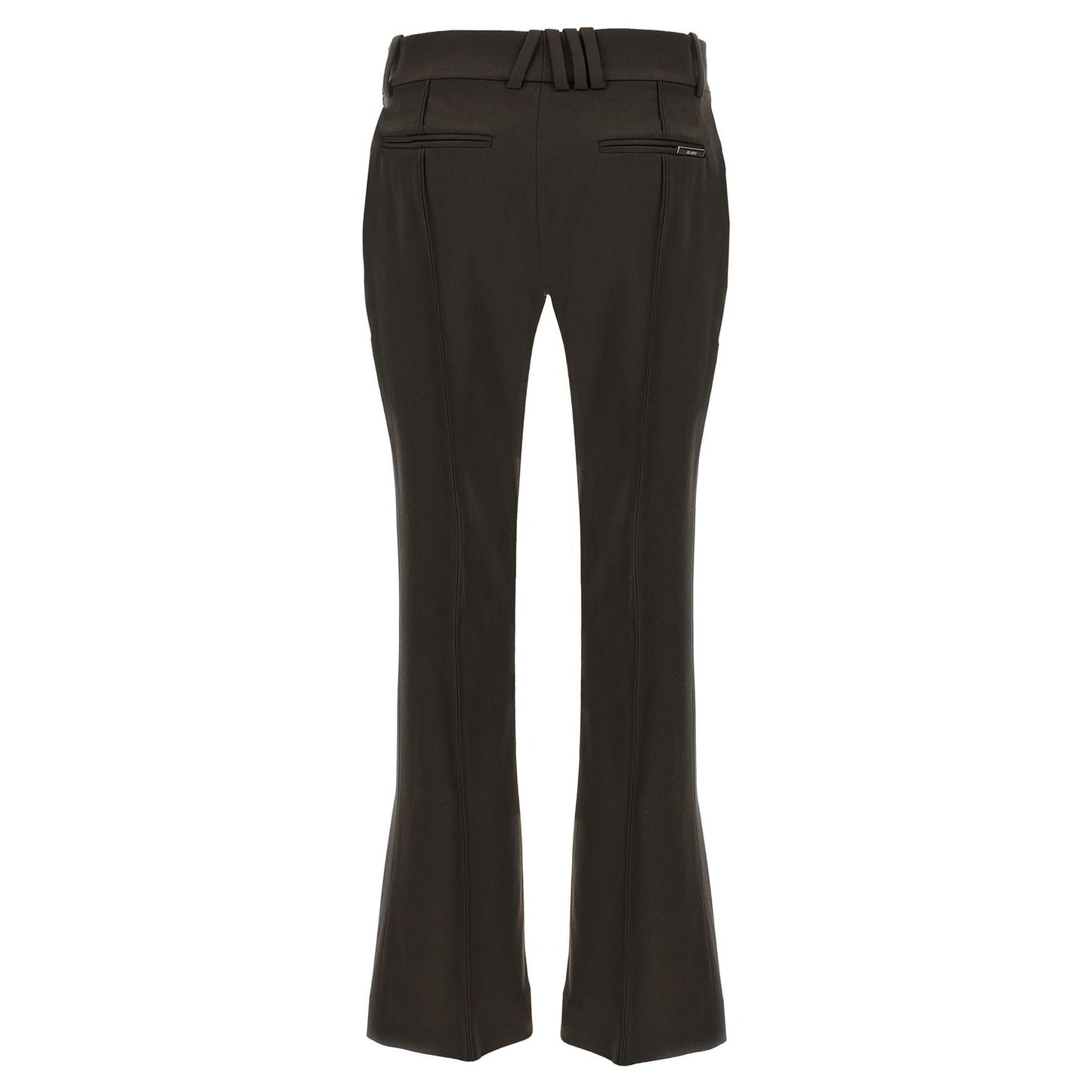 The Attico Brown Virgin Wool Flared Pants