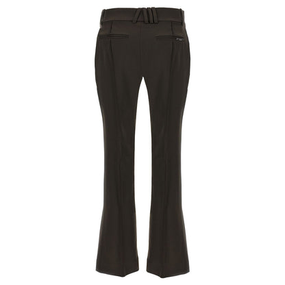 The Attico Brown Virgin Wool Flared Pants