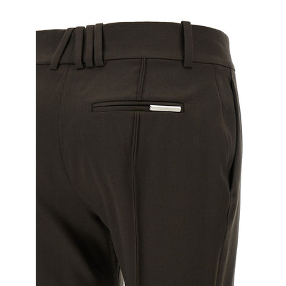 The Attico Brown Virgin Wool Flared Pants