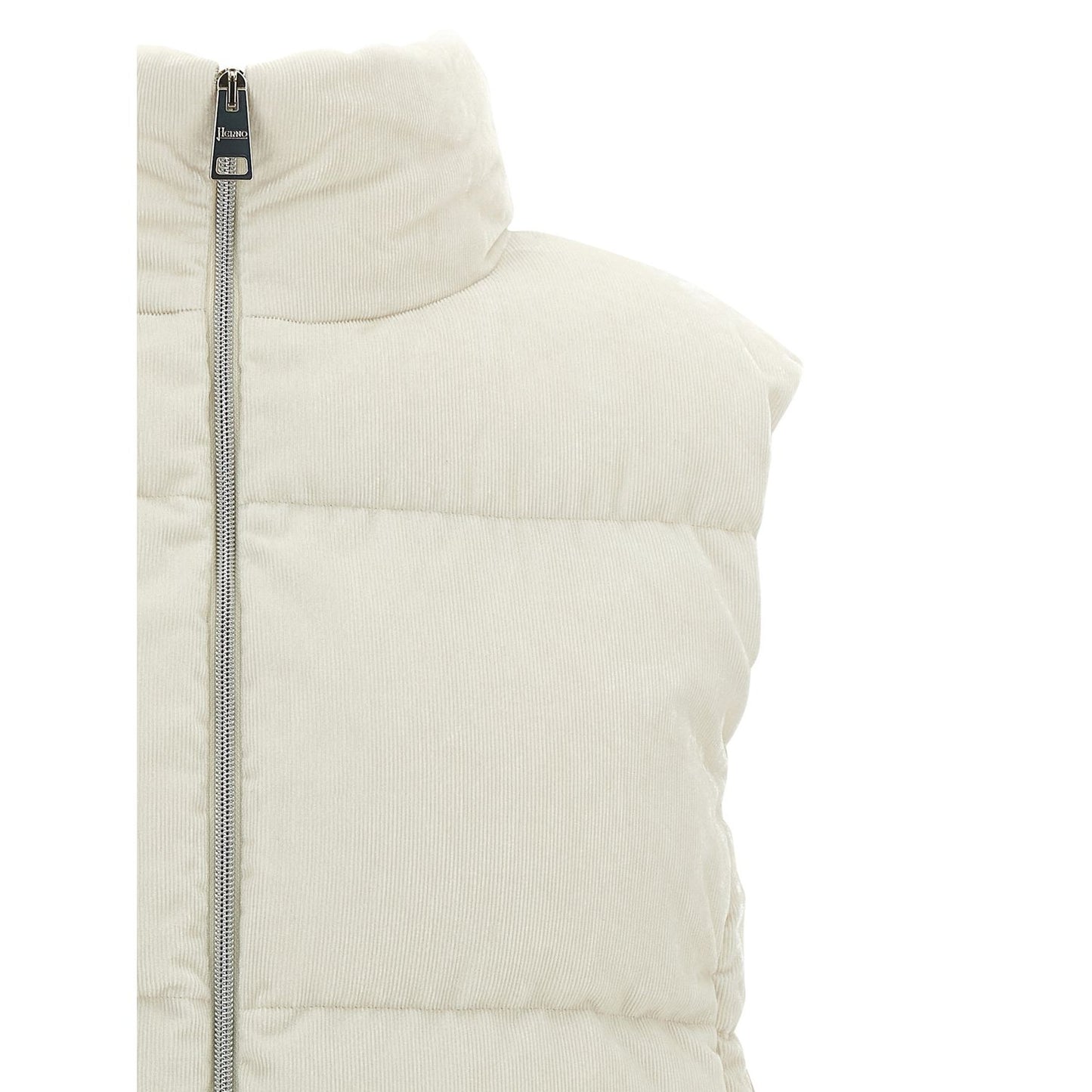 Herno White Viscose Sleeveless Jacket