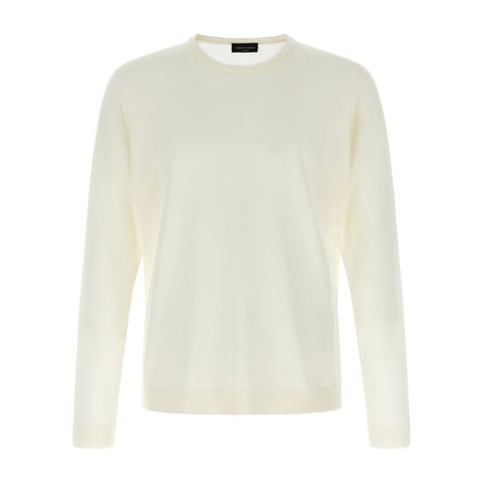 Roberto Collina Beige Merino Wool Cardigan