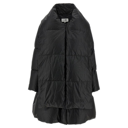 MM6 Maison Margiela Black Viscose Coat