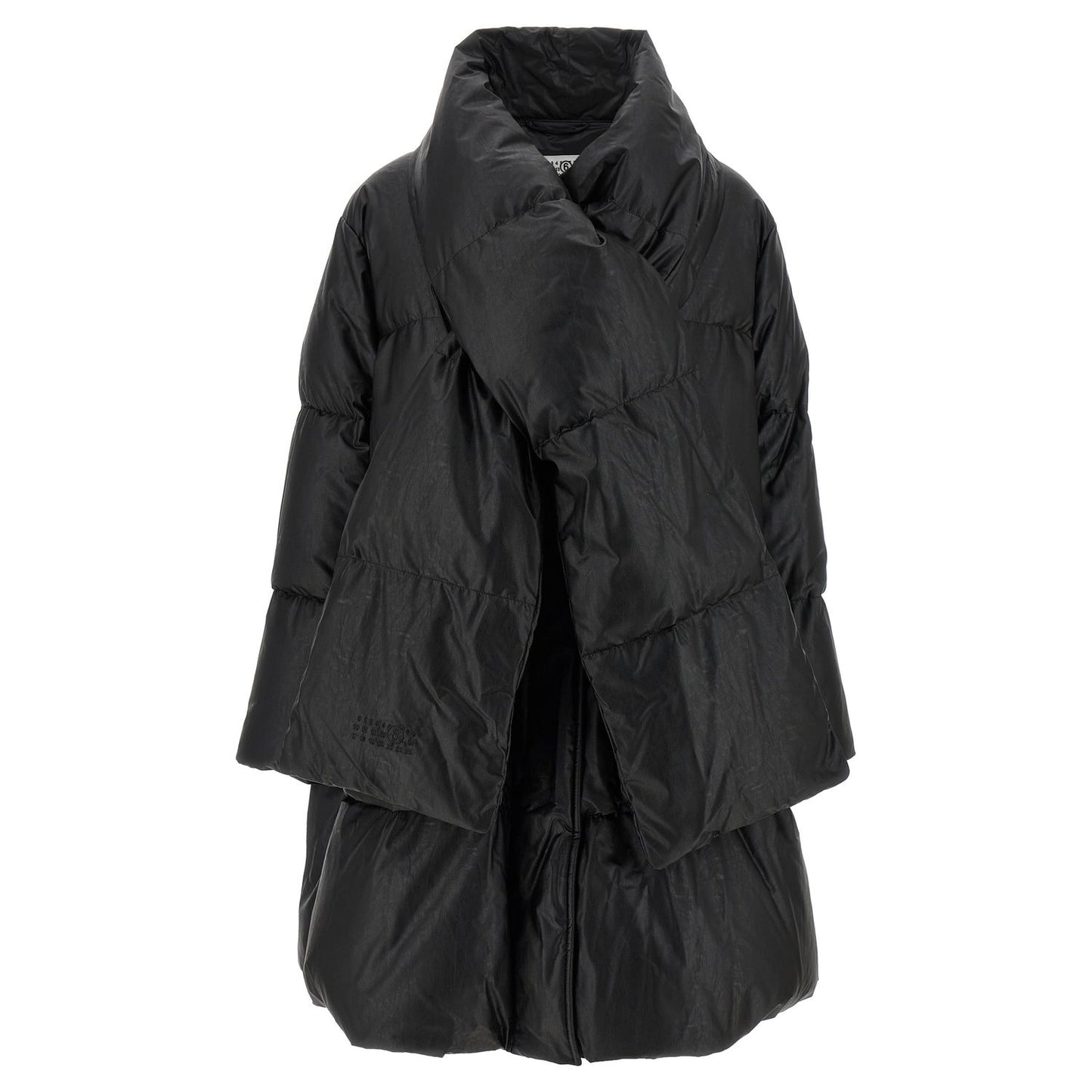 MM6 Maison Margiela Black Viscose Coat