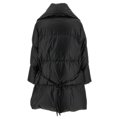 MM6 Maison Margiela Black Viscose Coat