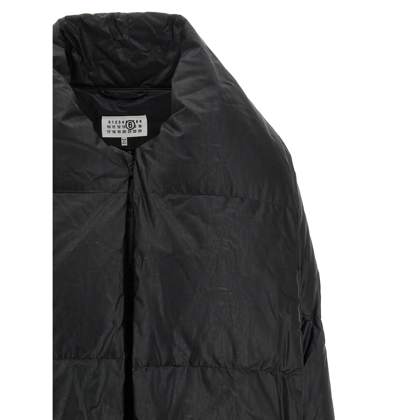 MM6 Maison Margiela Black Viscose Coat