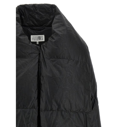 MM6 Maison Margiela Black Viscose Coat