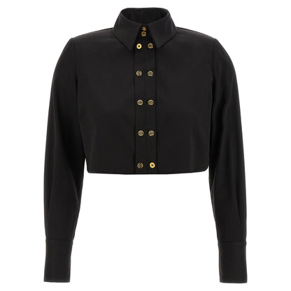 Elisabetta Franchi Black Lycra Blouse