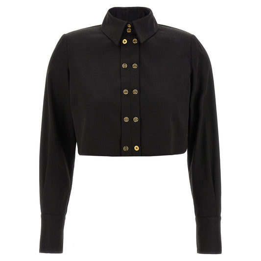 Elisabetta Franchi Black Lycra Blouse