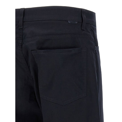 Hugo Boss Blue Cotton Casual Pants