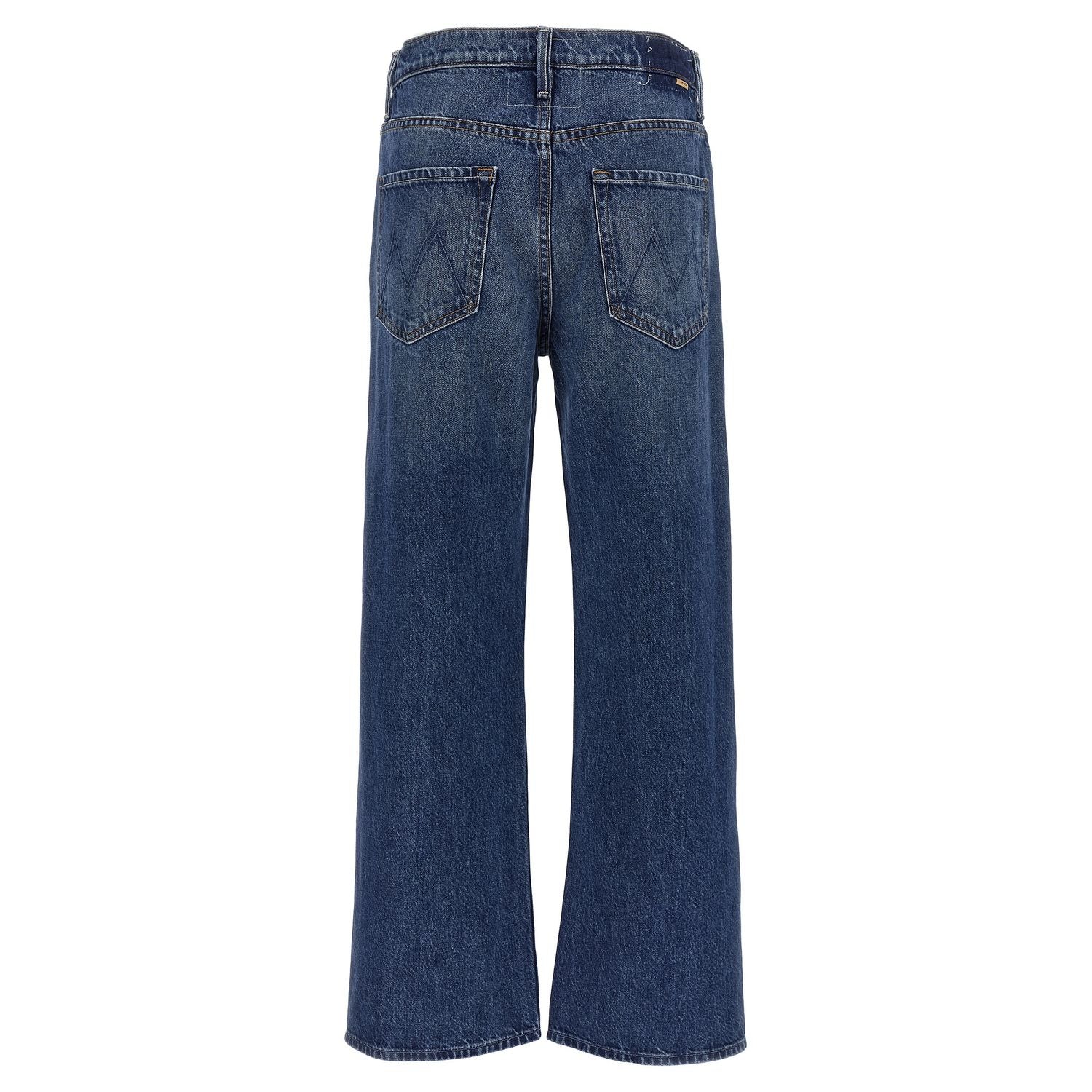 Mother Denim Blue Cotton Flared Jeans
