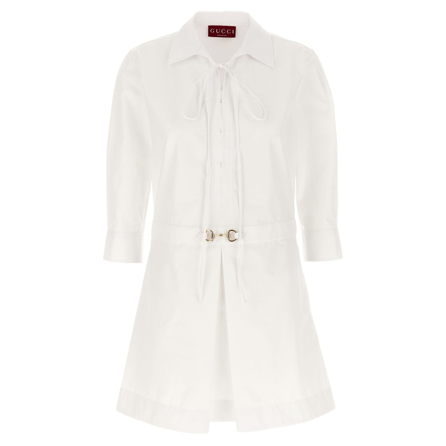Gucci White Cotton Short Dress