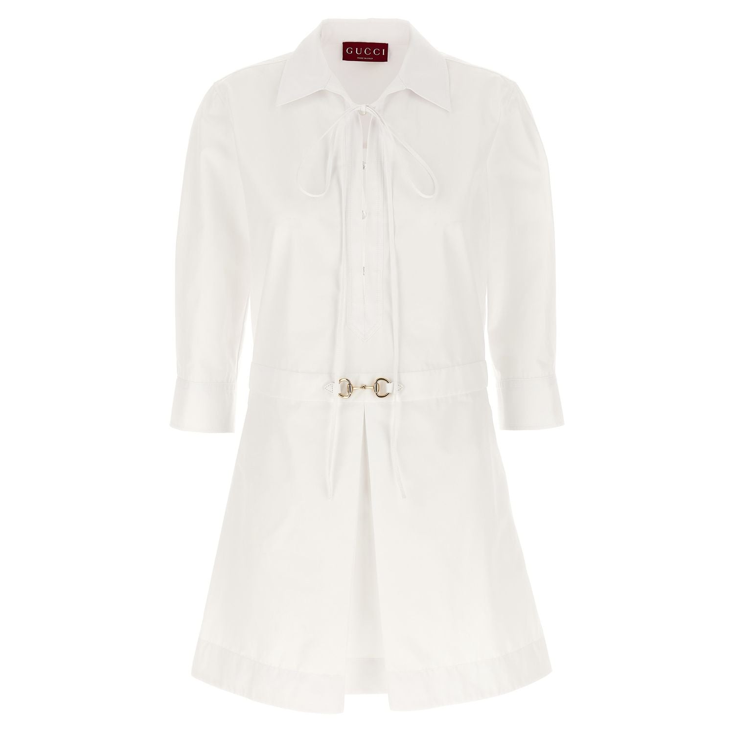 Gucci White Cotton Short Dress