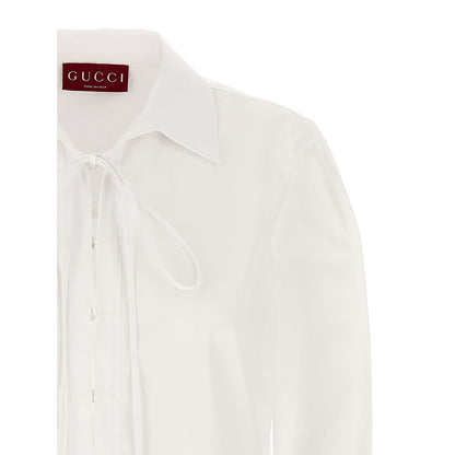Gucci White Cotton Short Dress
