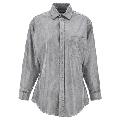 Darkpark Silver Cotton Blouse
