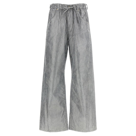 Darkpark Silver Cotton Jeans Denim