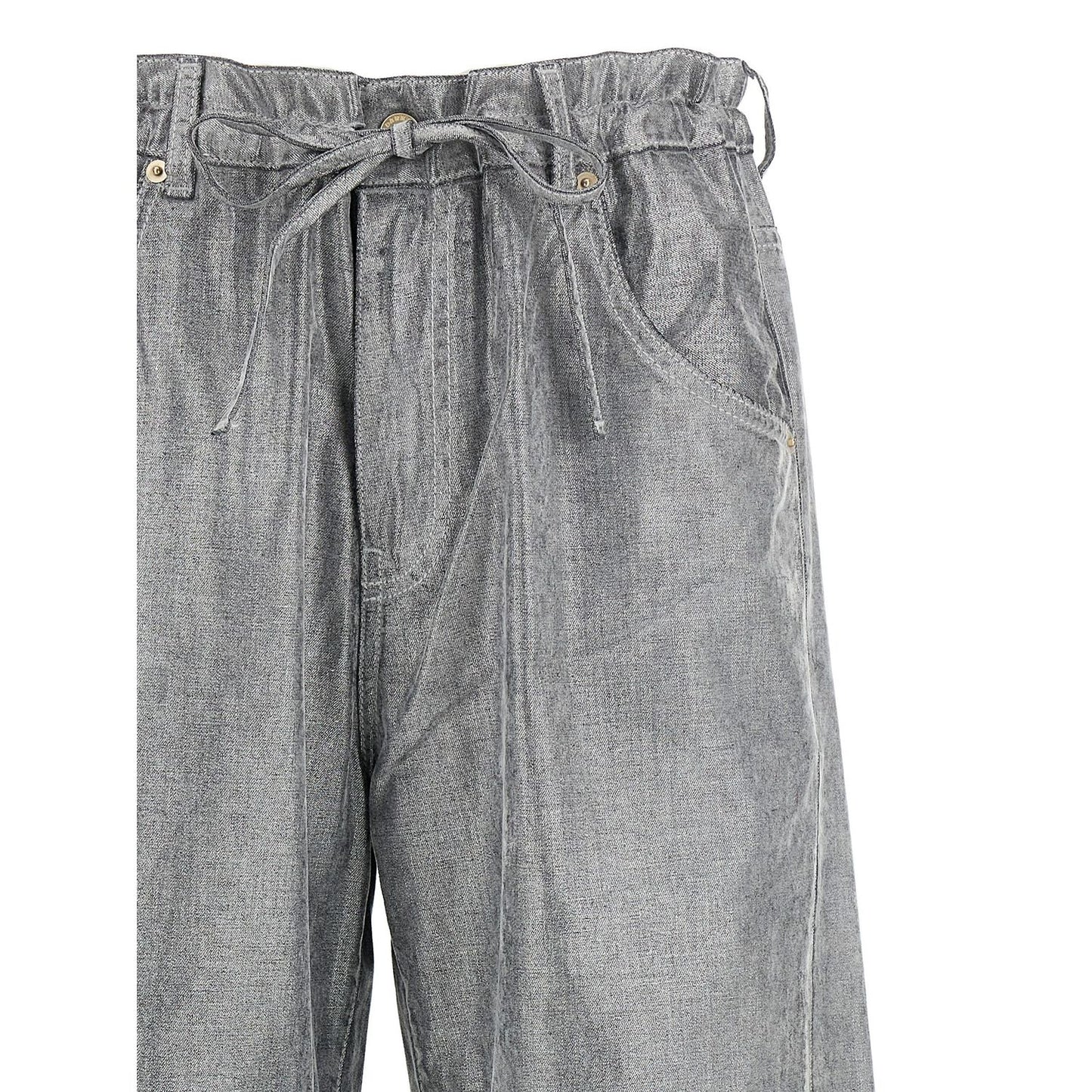 Darkpark Silver Cotton Jeans Denim
