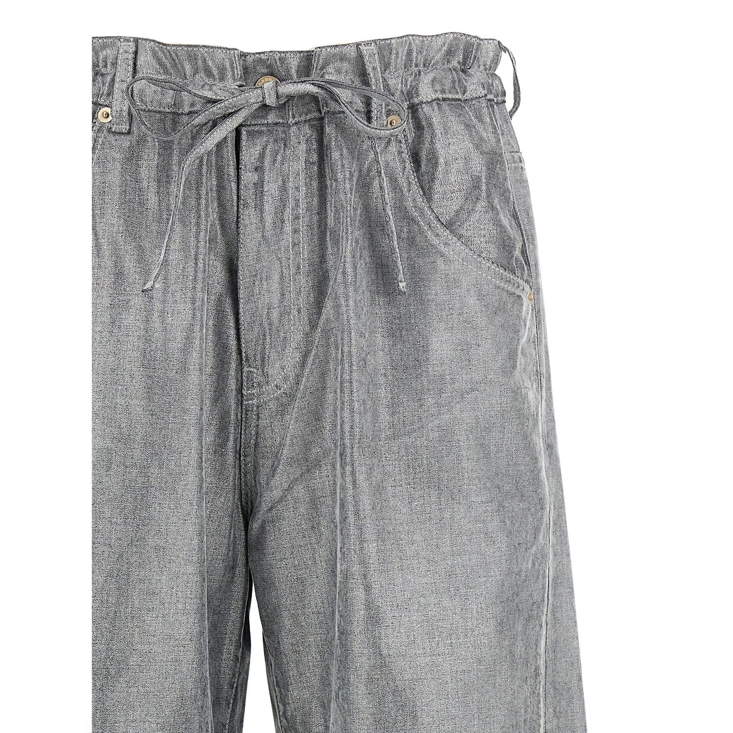 Darkpark Silver Cotton Jeans Denim