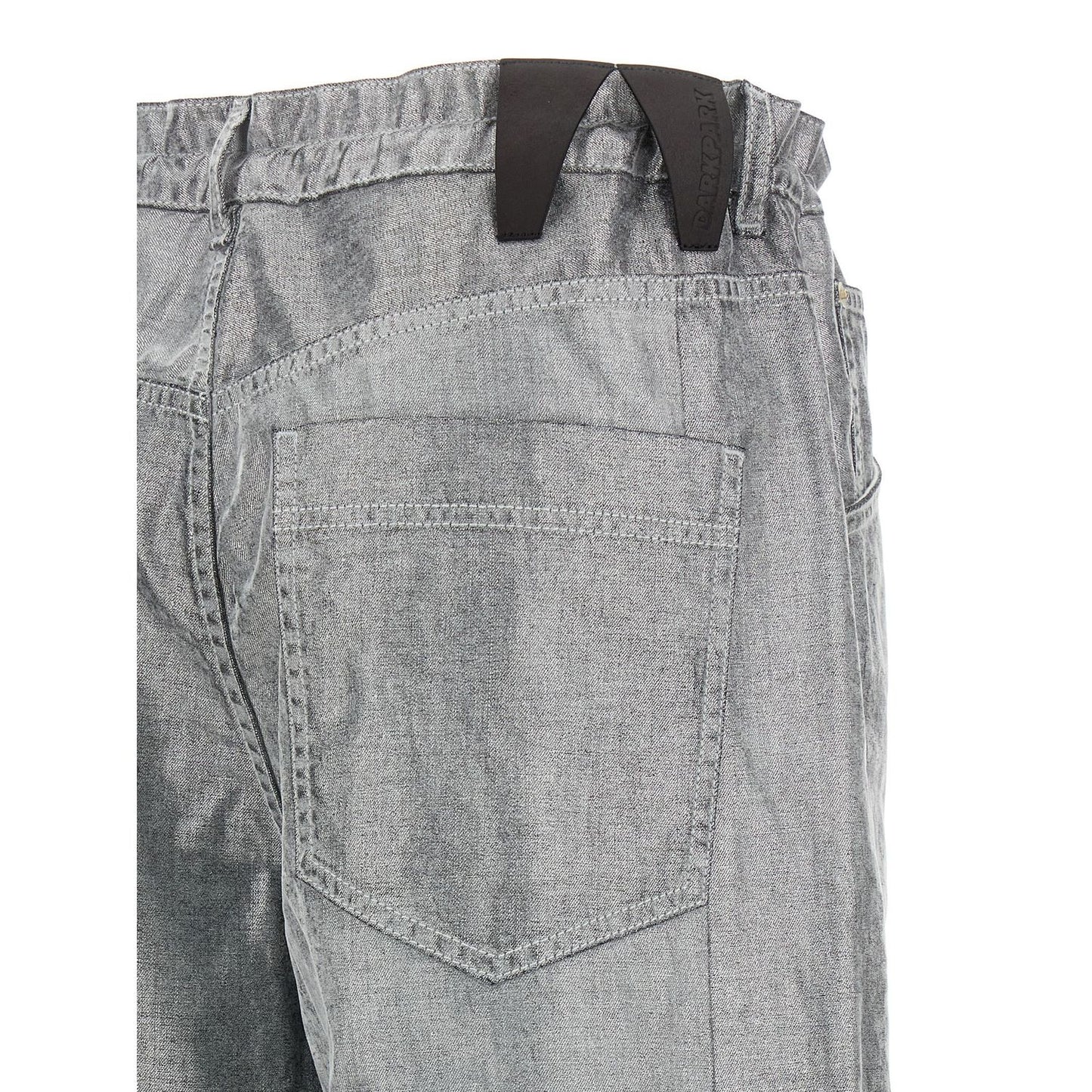 Darkpark Silver Cotton Jeans Denim
