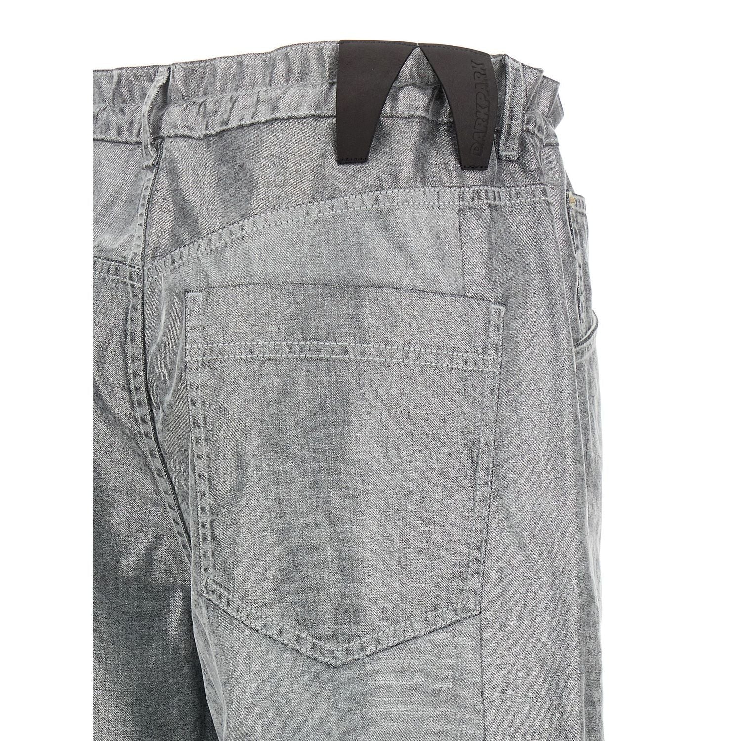 Darkpark Silver Cotton Jeans Denim