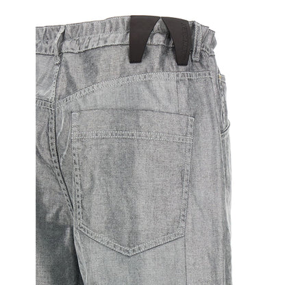Darkpark Silver Cotton Jeans Denim