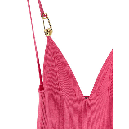 Versace Fuchsia Viscose Midi Dress