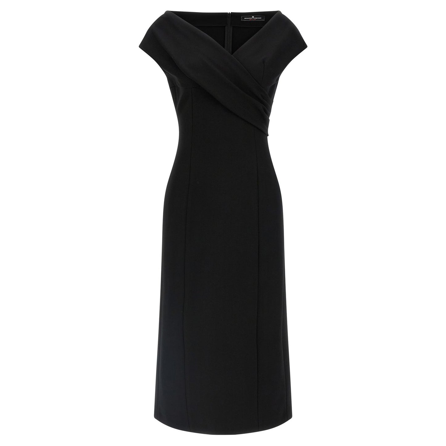 Ermanno Scervino Black Viscose Midi Dress
