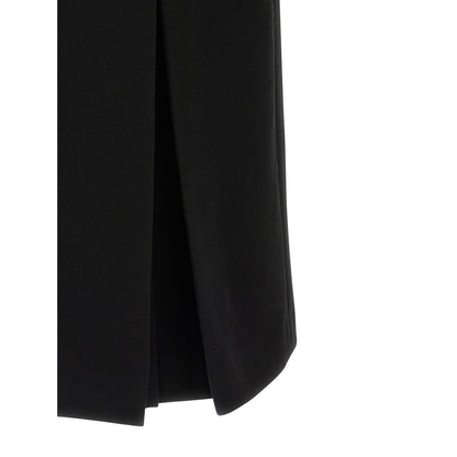 Ermanno Scervino Black Viscose Midi Dress