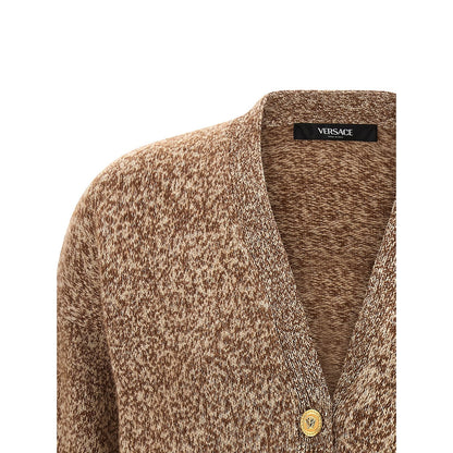 Versace Beige Virgin Wool Cardigan