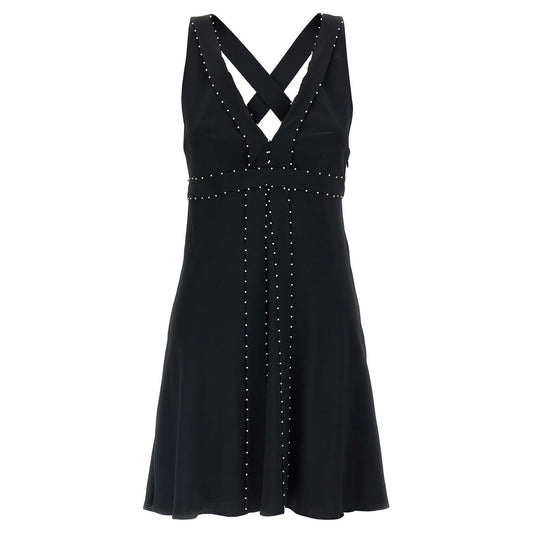 Giovanni Bedin Black Acetate Short Dress