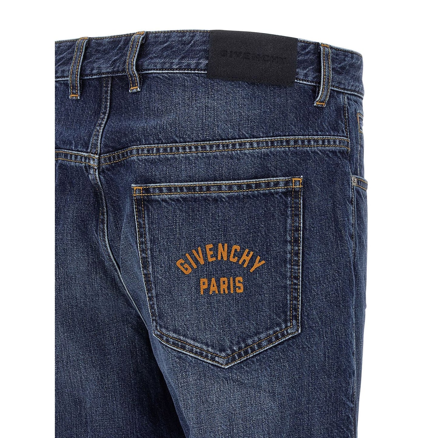 Givenchy Blue Cotton Straight-Leg Jeans