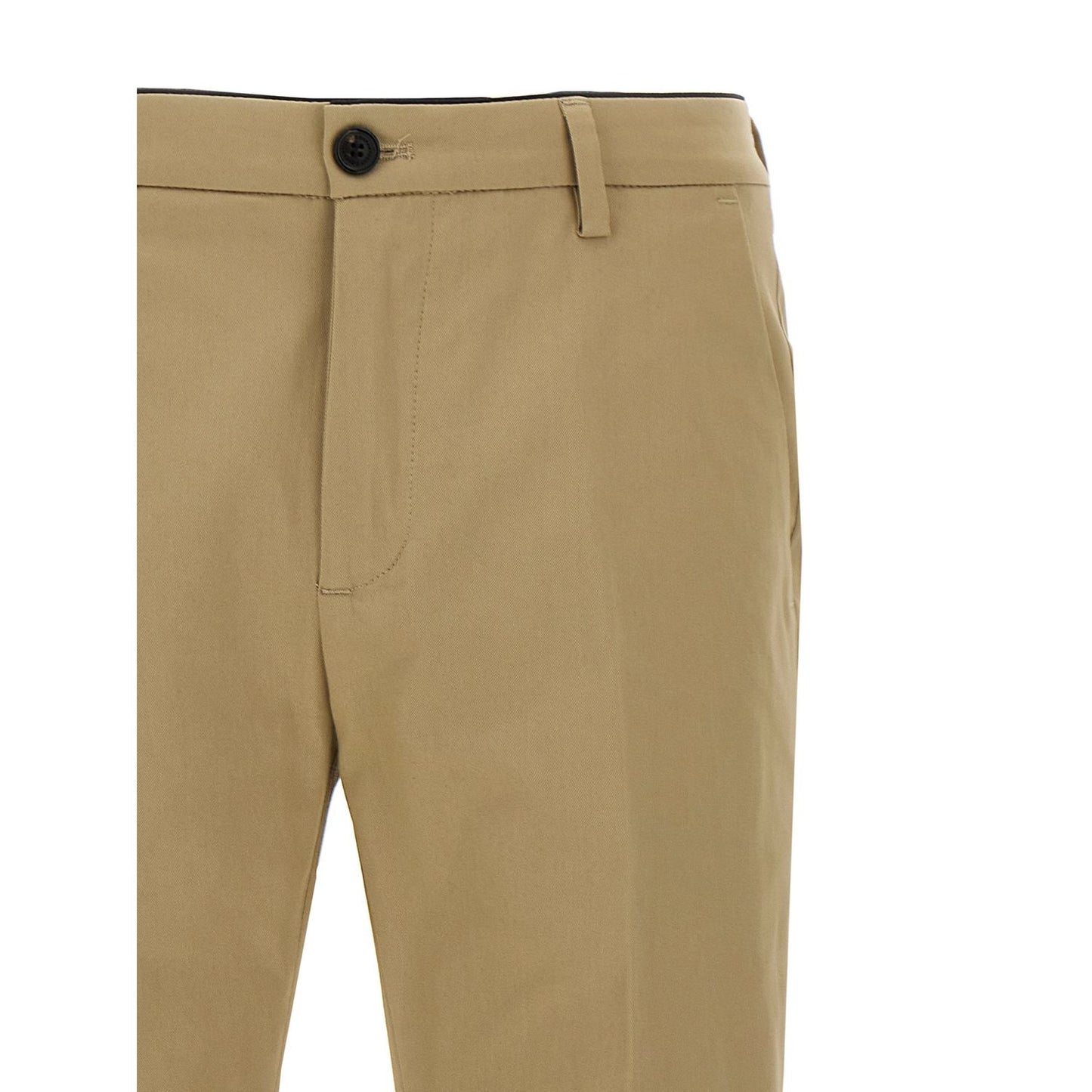 Department 5 Beige Cotton Cropped Pants