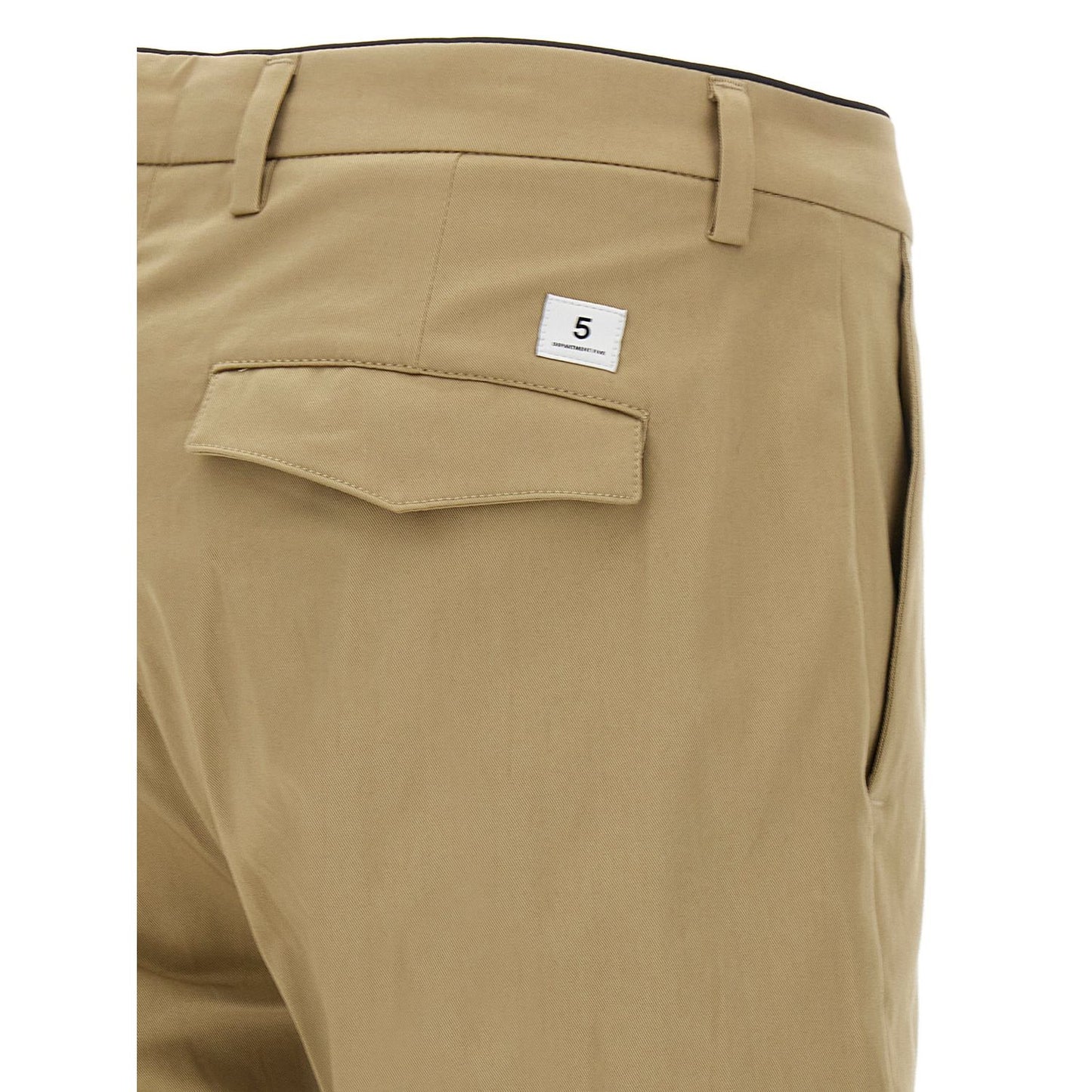 Department 5 Beige Cotton Cropped Pants