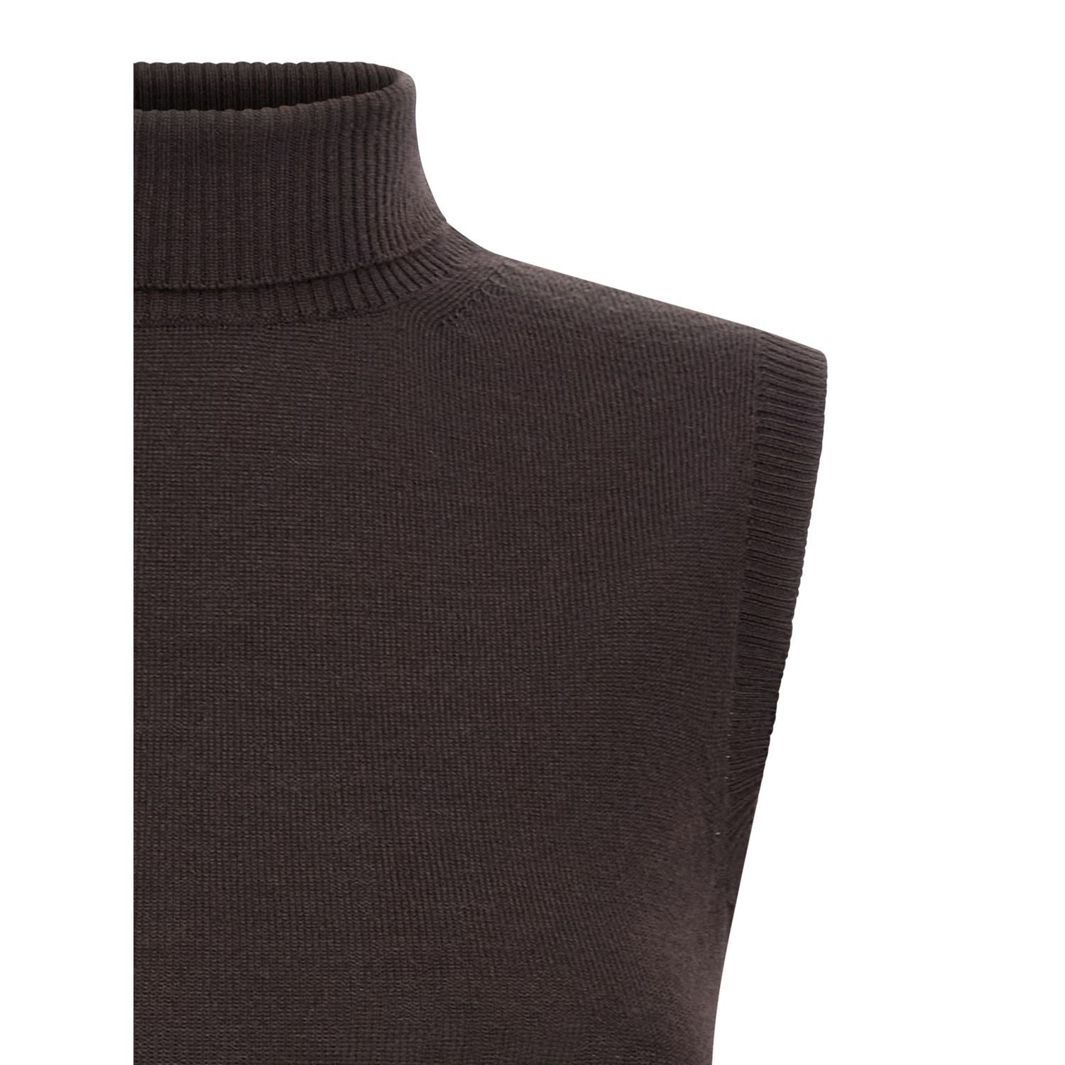Sportmax Brown Virgin Wool Cardigan