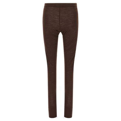 Jil Sander Bordeaux Polyester Leggings