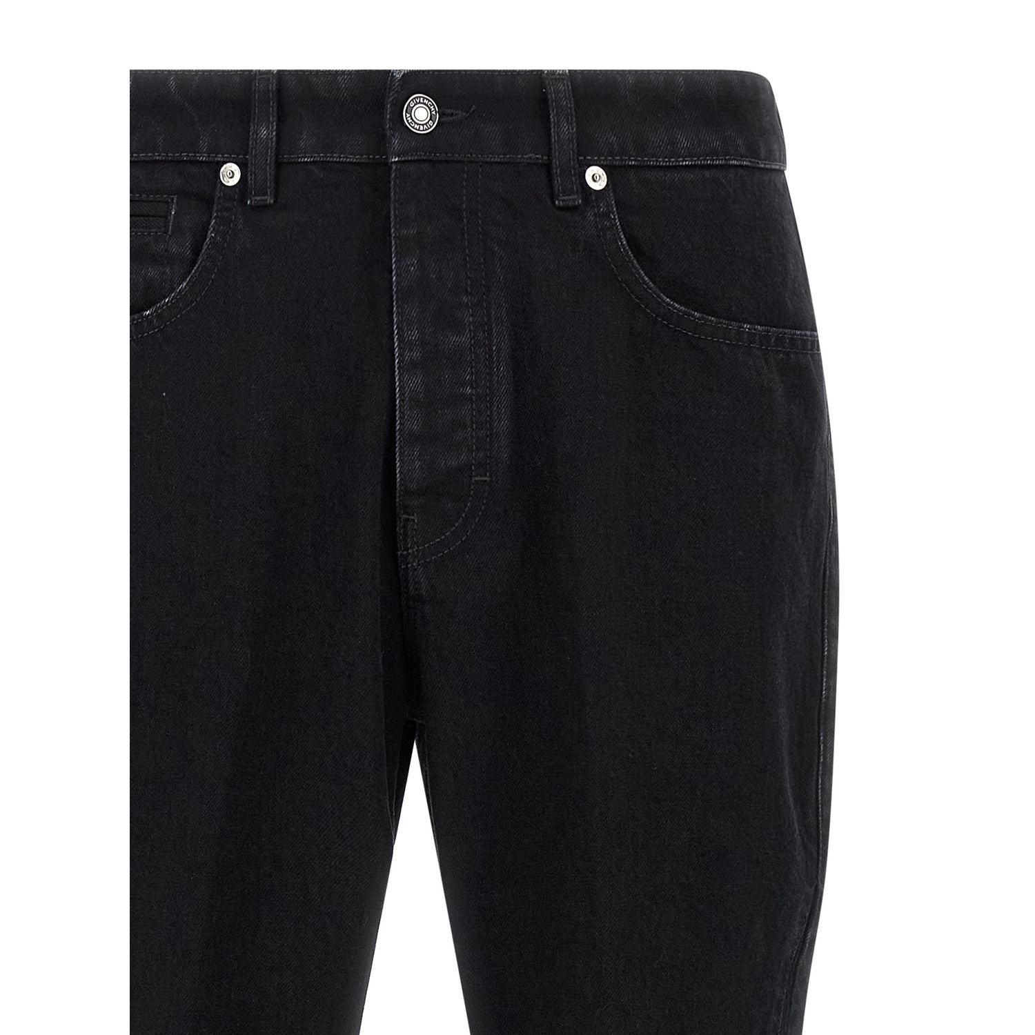 Givenchy Black Cotton Straight-Leg Jeans