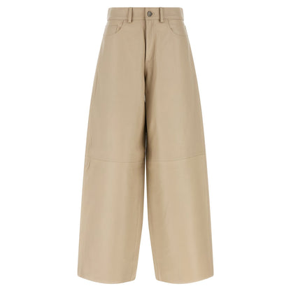 Haikure Beige Leather Pants