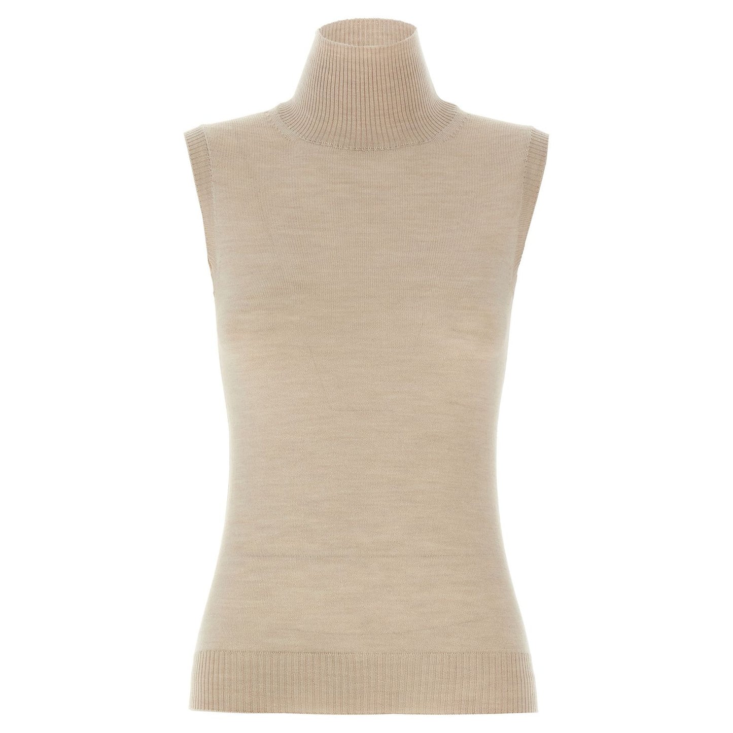 Sportmax Beige Virgin Wool Cardigan