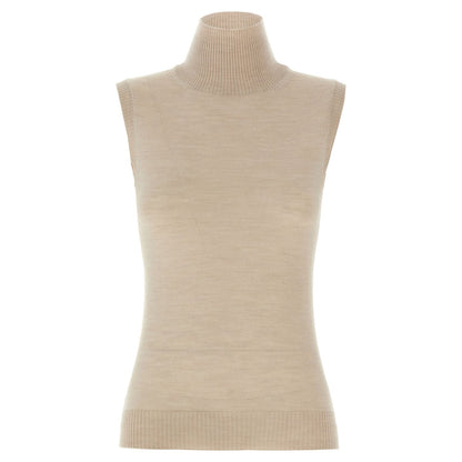 Sportmax Beige Virgin Wool Cardigan
