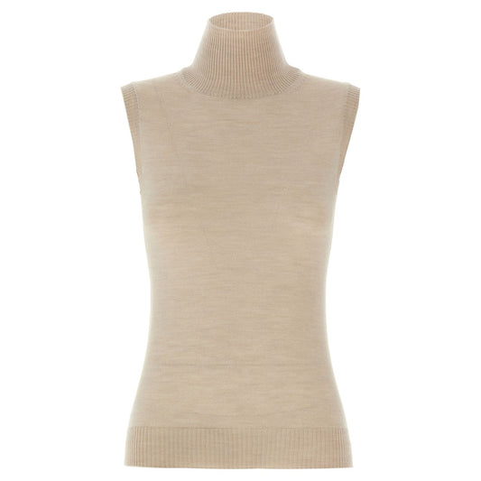 Sportmax Beige Virgin Wool Cardigan